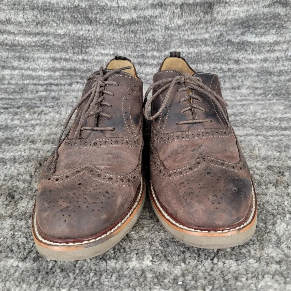 Cole Haan Grand oS Mens Brown Leather Wingtip Oxford Dress Shoes‎ Size 9